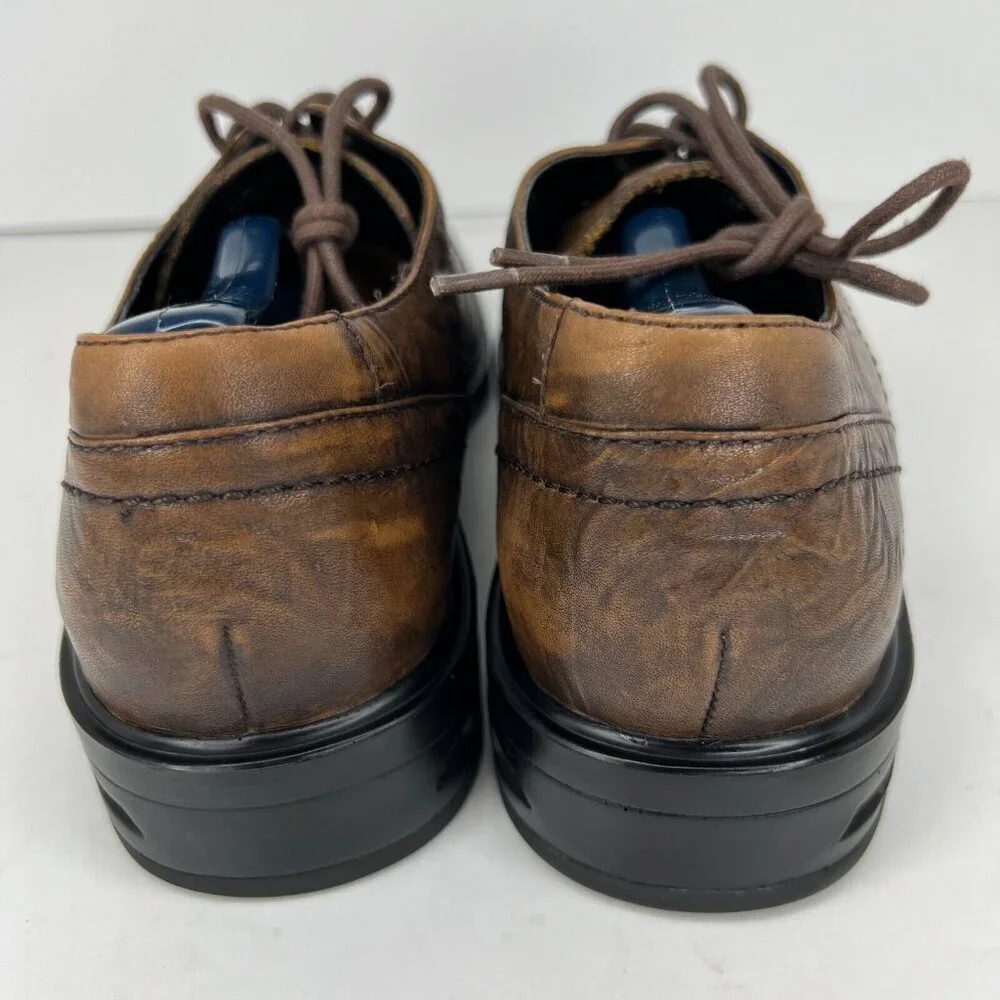 Rockport Mens APM12218 Brown Soft Leather Lace Up Plain Toe Size 9M Oxford Shoes